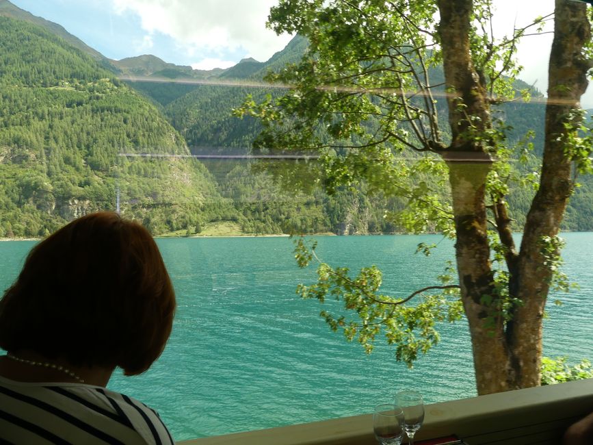 By the Bernina Express over the Alps