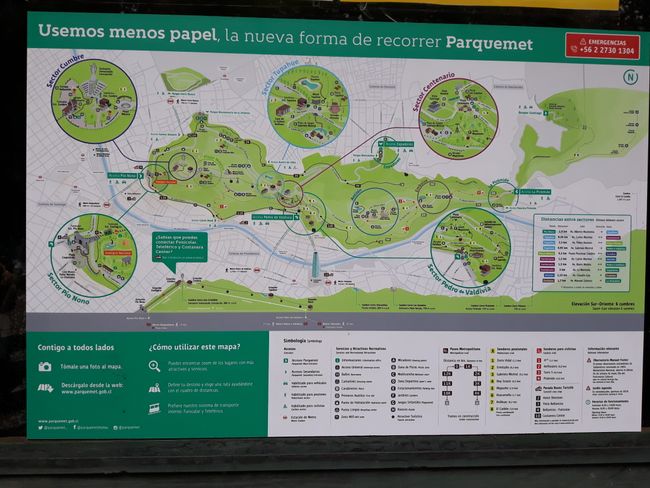 Unübersichtlicher Plan des Parque Metropolitano