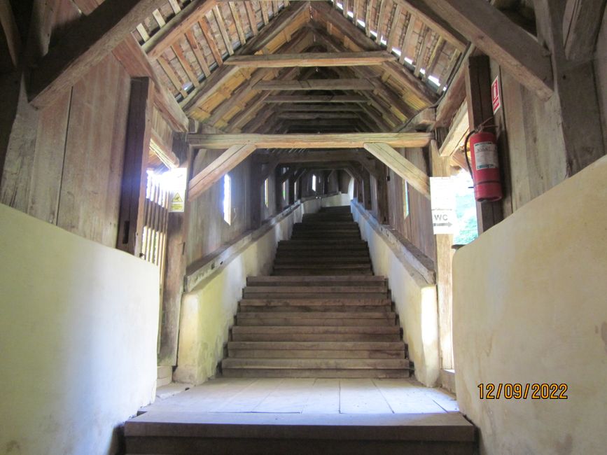 Ascent to the fortified church