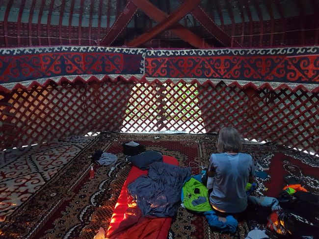 Our yurt from the inside