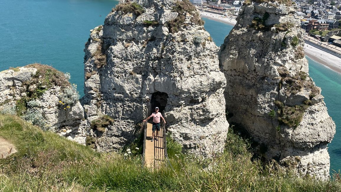 Normandy-Etretat on the cliffs