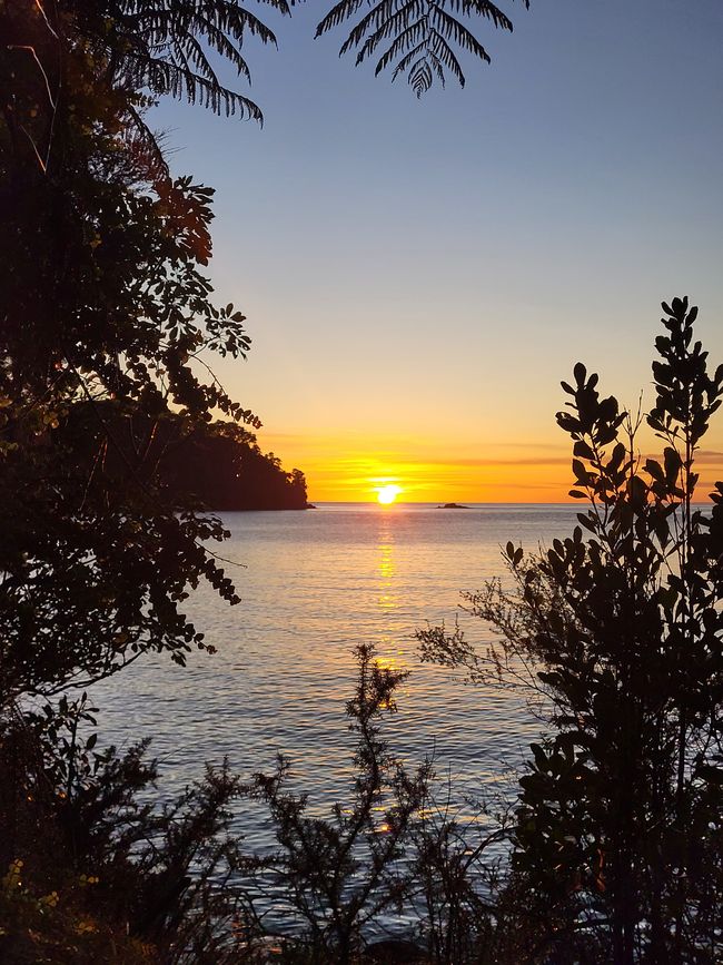Sonnenaufgang im Abel Tasman 