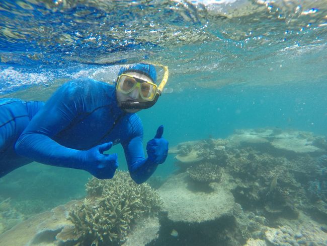 Ben in the Great Barrier Reef