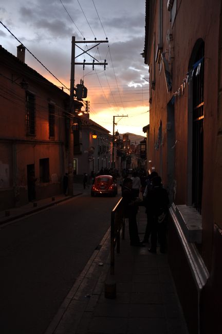 Dusk in colonial streets