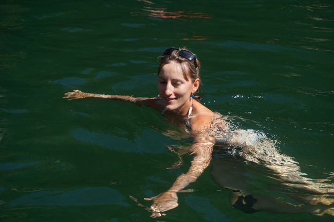 Bathing in Pelorus River 