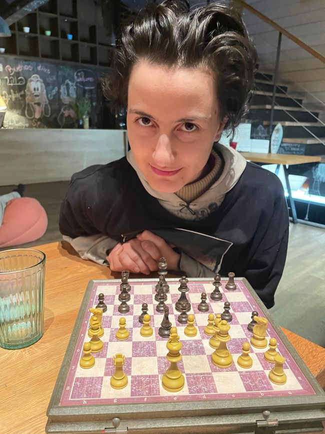 Die beste Schachpartie meines Lebens mit Irina, auch „guchi guchi“ genannt.