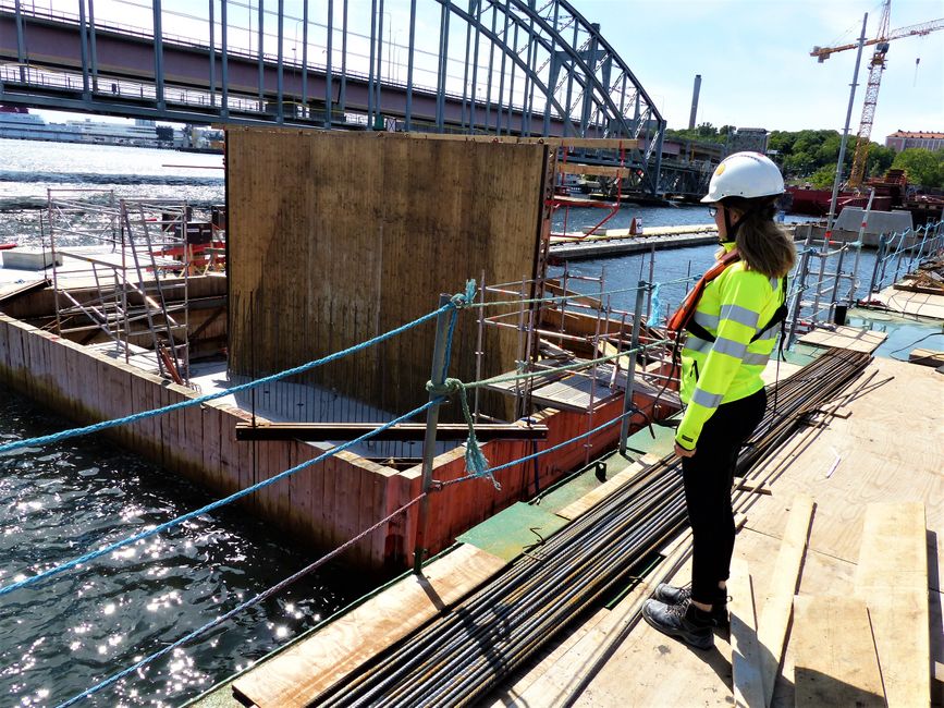 Vera's bridge construction site in Stockholm