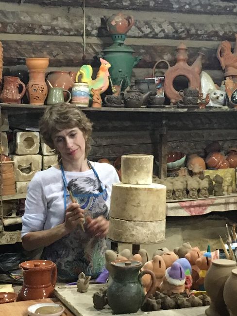 Visiting a pottery workshop in Nevyansk