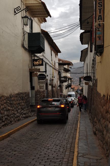 Walking becomes almost impossible in the narrow streets with a 30 cm sidewalk