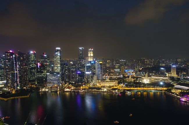 die Skyline von Singapur