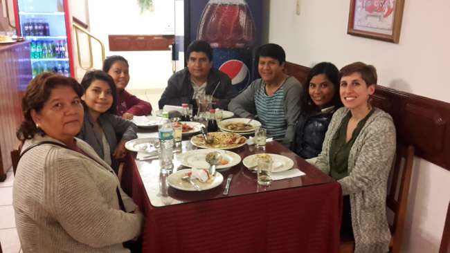 Essen mit der Familie von Carmen