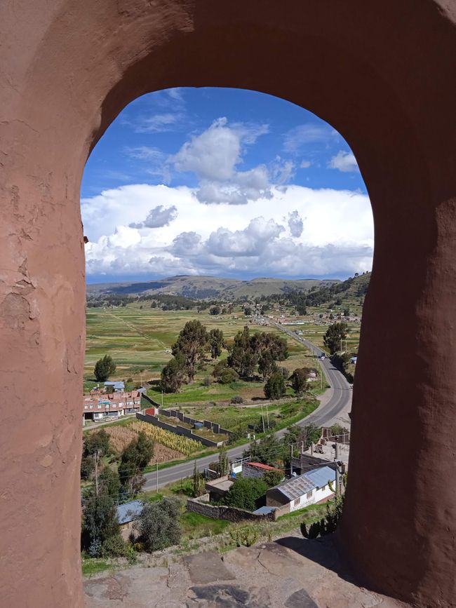 View of the meadows on Lake Titicaca