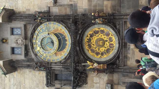 Die astronomische Uhr im Zentrum von Prag