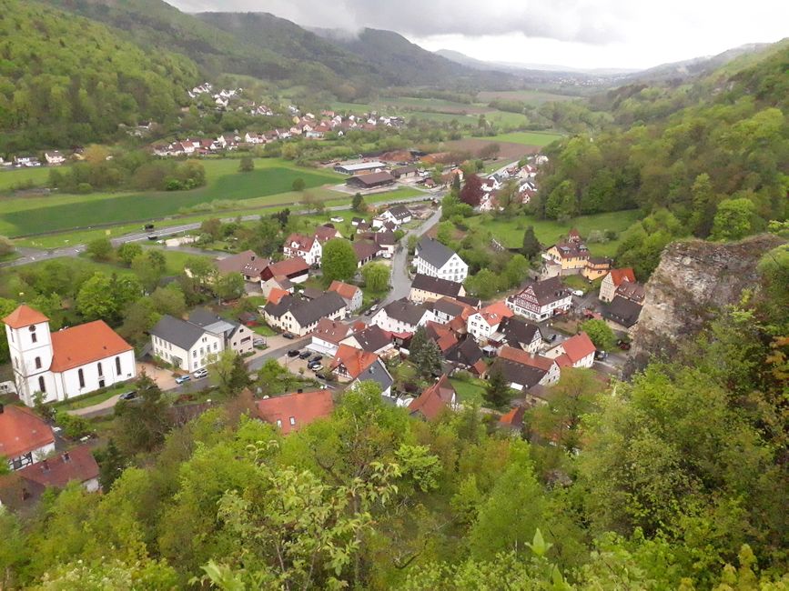 A view from the ruins of Streitburg Castle.