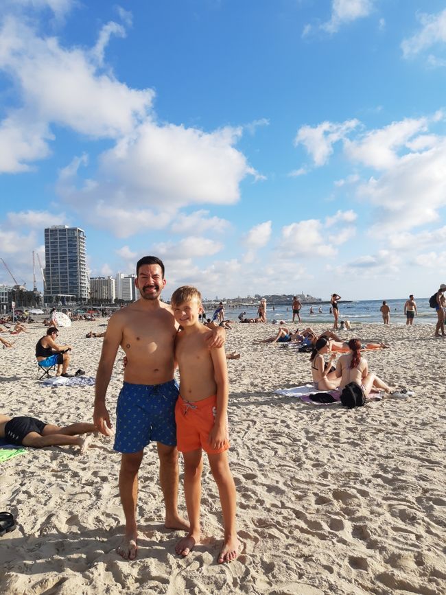 Ankunft und Jerusalem Beach