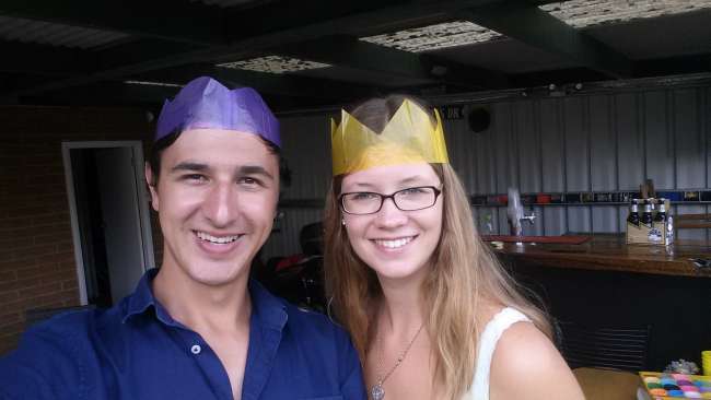 Us with the super beautiful paper crowns