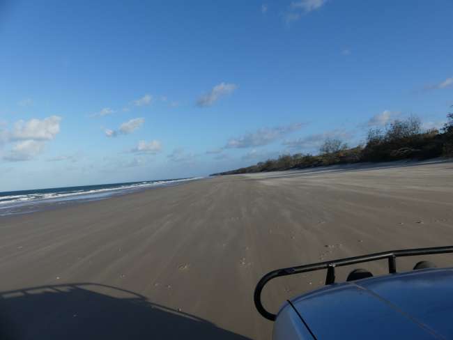 Great drive right on the beach