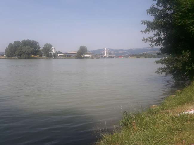 morgendlicher Blick über die Donau nach Linz