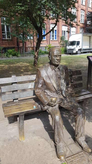 And sitting on a park bench with Alan Turing