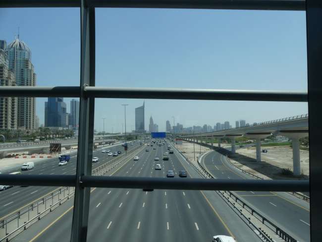 View from one of the many air-conditioned bridges