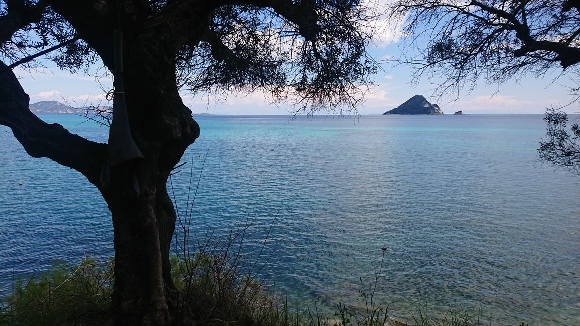 Griechenland, Blick auf die Insel Marathonisi