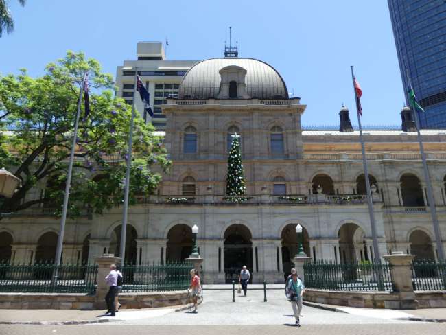The Parliament House with Christmas decorations