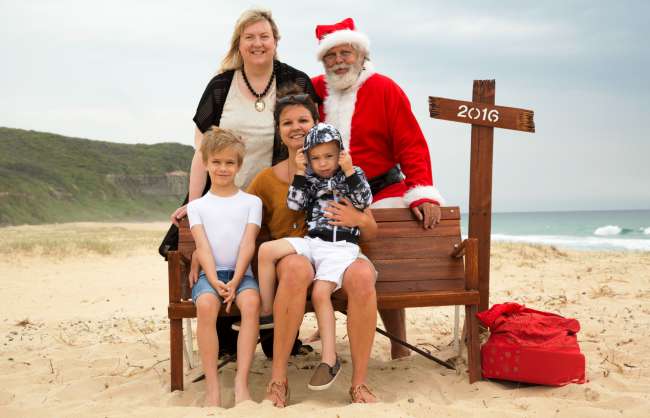 Santa photo on the beach :)