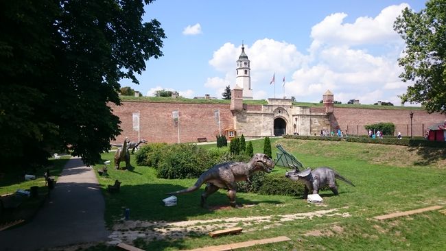Belgrade ancient fortress with dinosaur park
