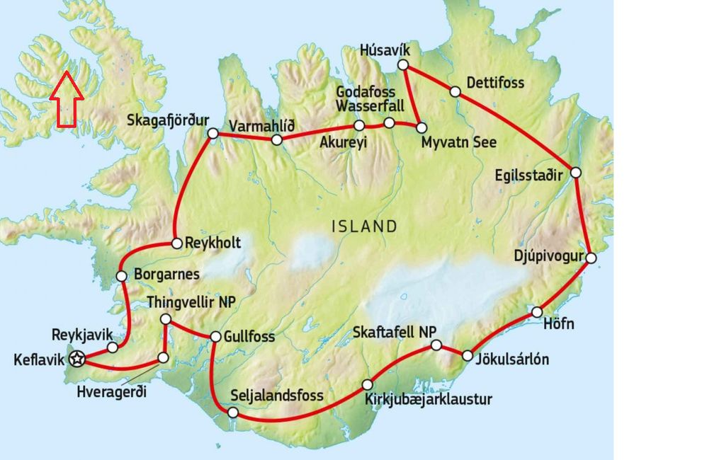 Ringstraße Island, Pfeil=Isafjörður