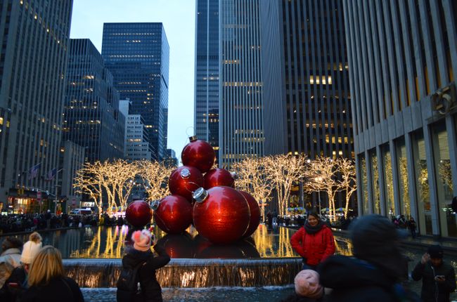 Christmas time and New York City