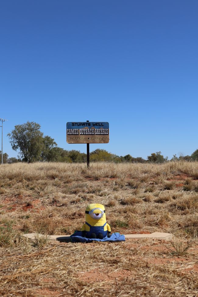 Stuart at Stuart Well Roadhouse sign