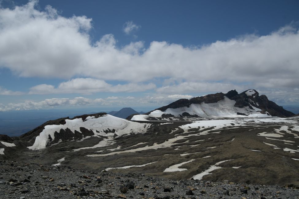 Mt.Ruapehu: Eiskrater und Mt.Ngauruhoe