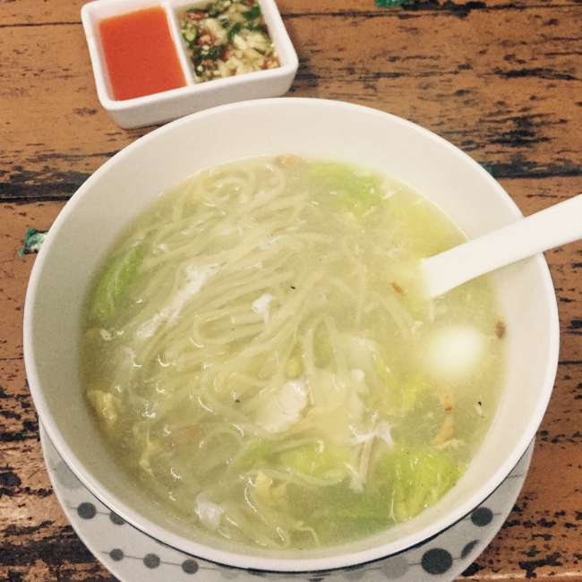 Delicious noodle soup