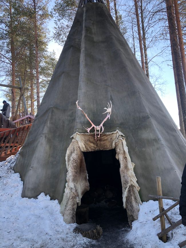 A tent made of reindeer leather