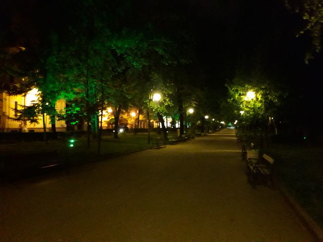 Park bei Dunkelheit