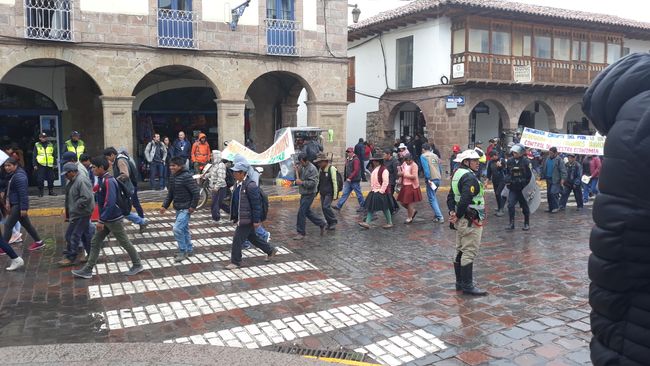 Demonstration in Cusco