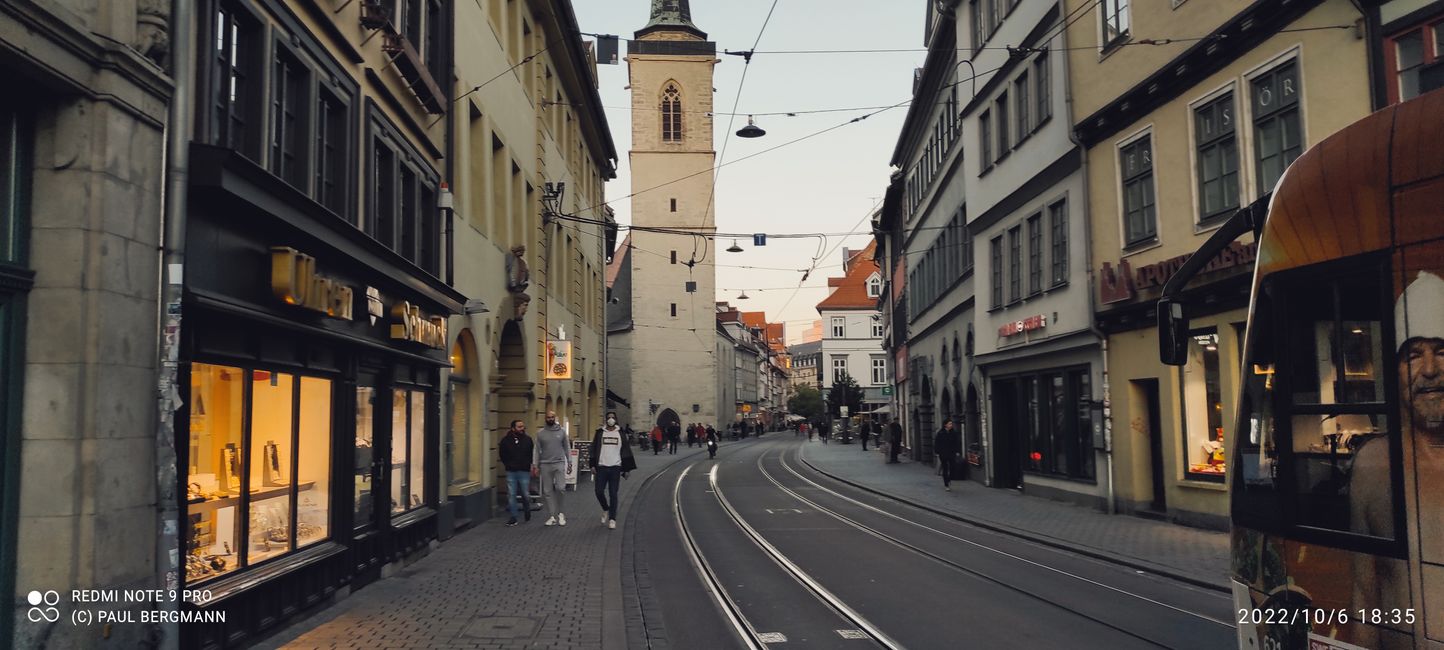 Nach 2 Kundenbesuchen Besuch der wunderbaren Altstadt von Erfurt