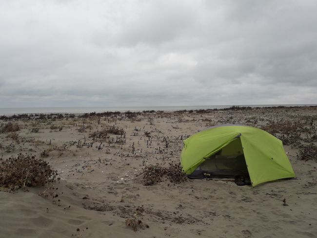 campsite between the dunes