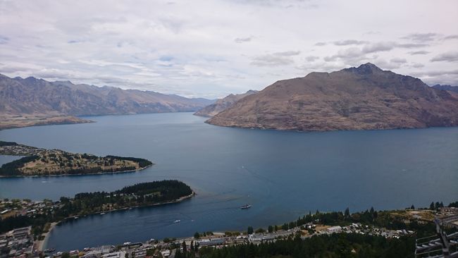 Ausblick auf einen Teil des Lake Wakatipu 