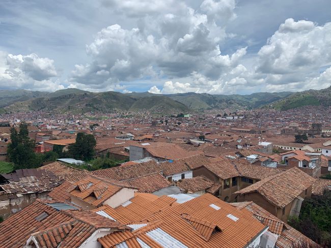 Above the roofs of San Blas