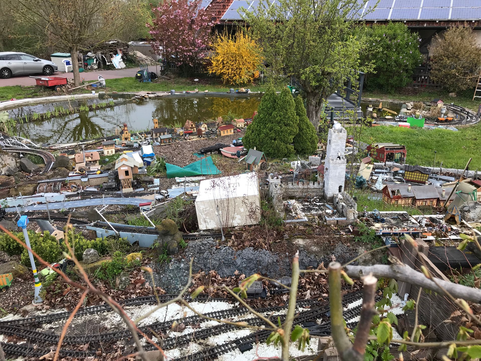 A dream of a garden railway system, but totally neglected