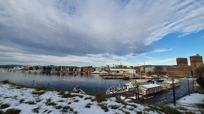 Aussicht von der Festung auf den Osloer Hafen