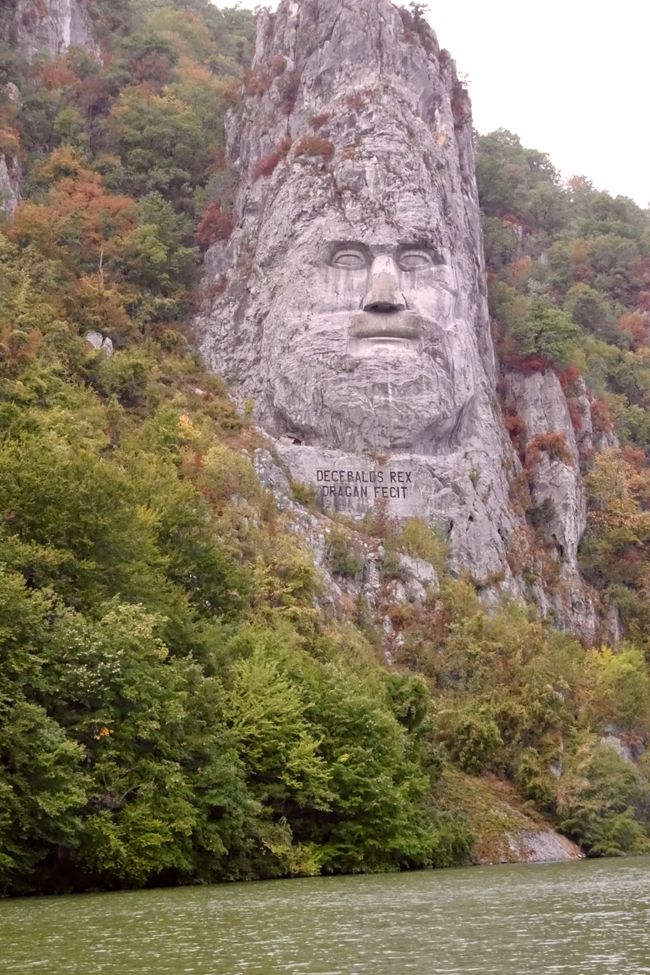 Decebal, the last Thracian king and the largest stone sculpture in Europe, 55m high