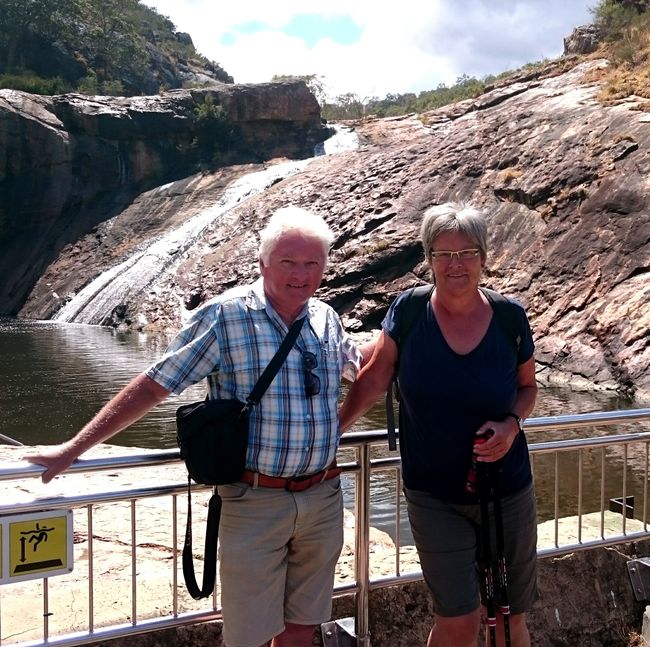 In front of the Serpentine Falls.