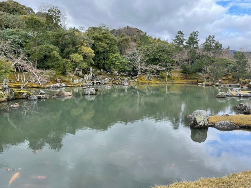 Der schöne Teich im tenryū-ji (Tempel)