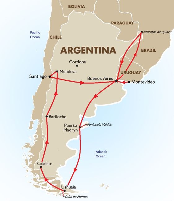 Unsere knapp 2-monatige Rundreise begann in Montevideo und führte über Buenos Aires in den "Rest" Argentiniens.