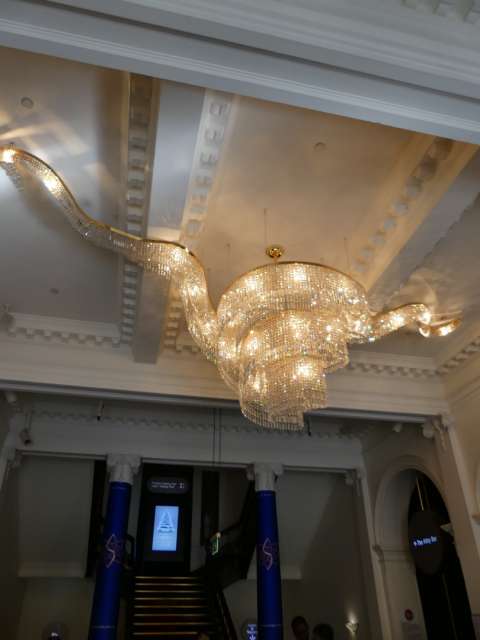 Great chandelier in the entrance area