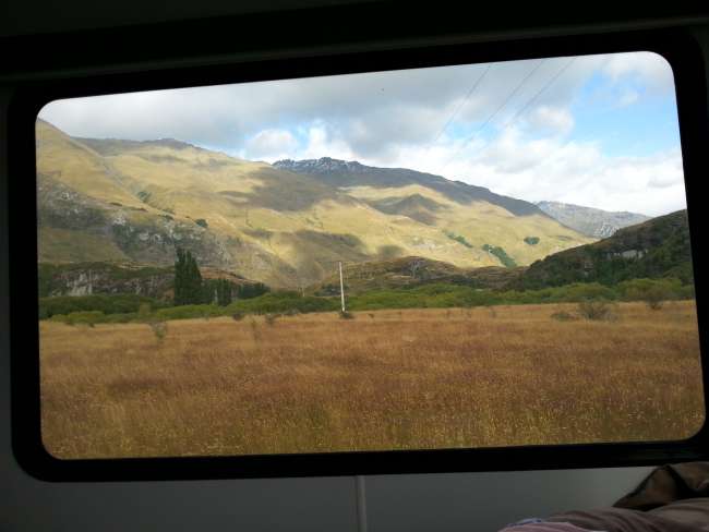 View from the motorhome at the overnight spot