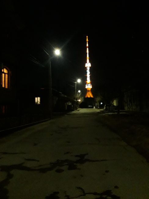 television tower at night