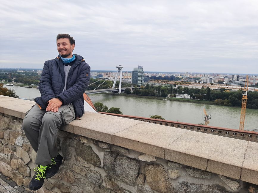Aussicht über Donau von Schloss